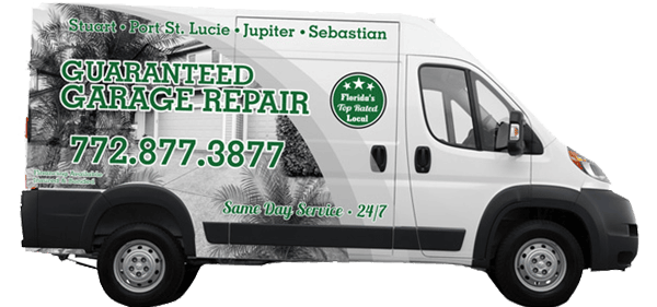 The Guaranteed Garage Repair van on a transparent background.