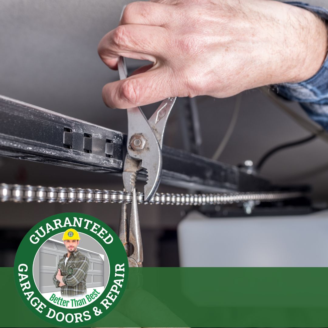 Garage door maintenance. 