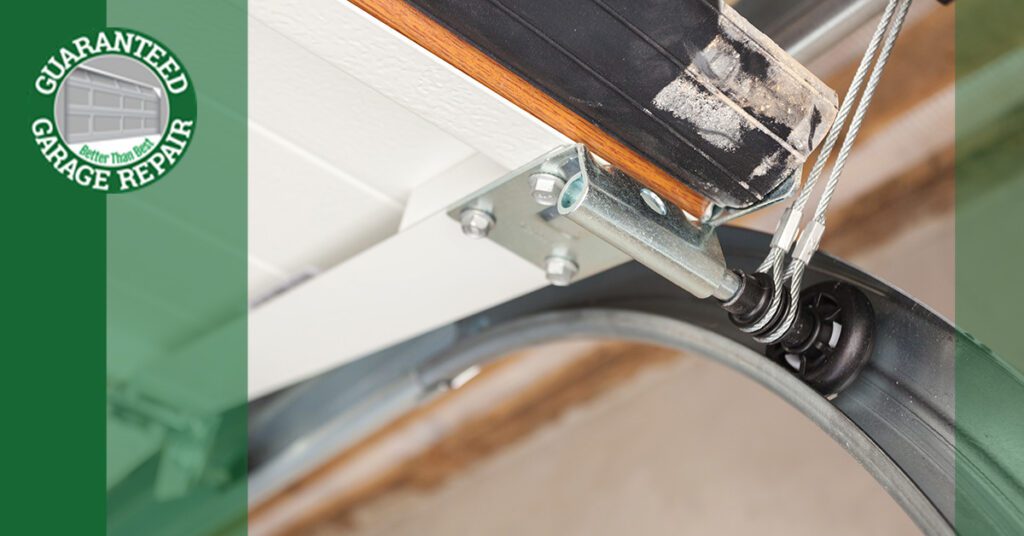 A garage door settled nicely on it's track.