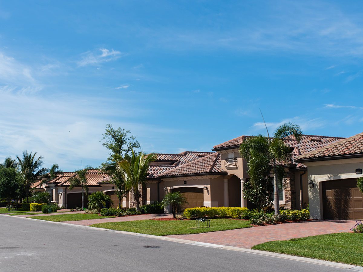 Neighborhood in summer