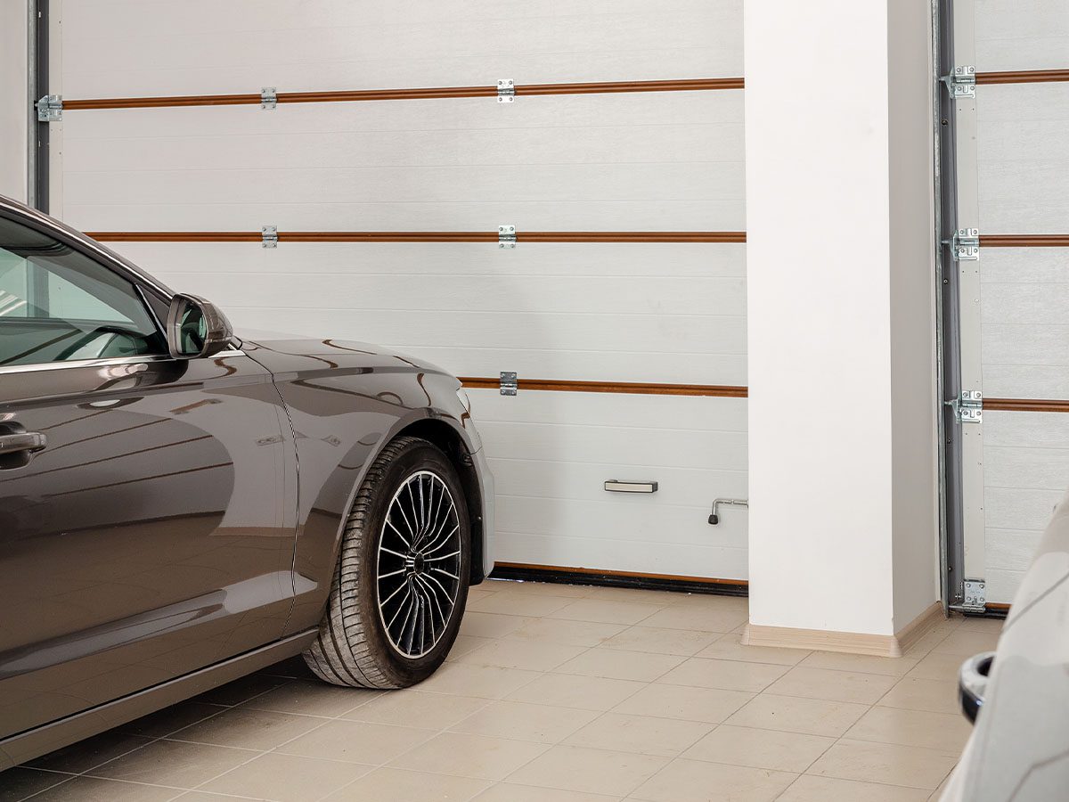 cars parked inside garage