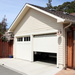 garage door half open