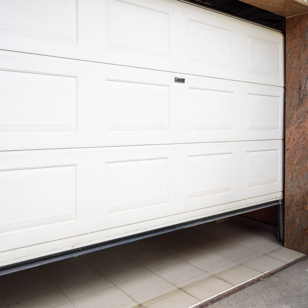 White garage door